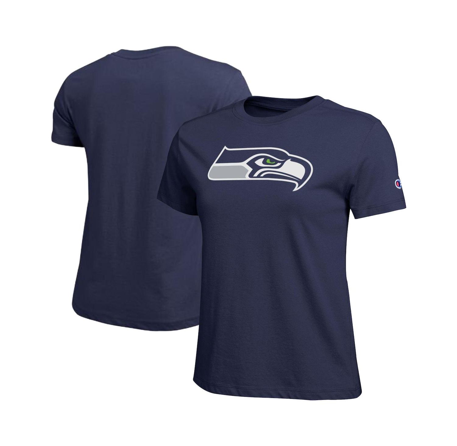 Women's Navy Seattle Seahawks Logo T-Shirt