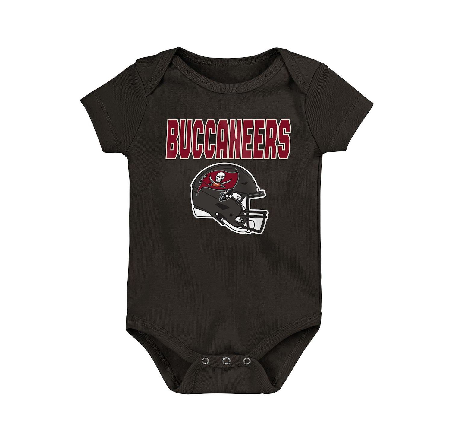 Boys and Girls 3 Piece Tampa Bay Buccaneers Littlest Player Bodysuit Set