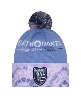 Men's Light Blue San Jose Earthquakes 2026 Jersey Hook Cuffed with Pom Knit Hat