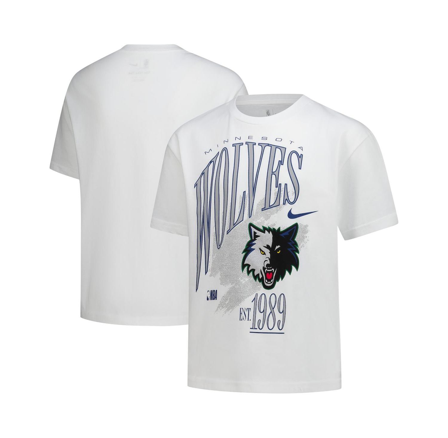 Big Boys and Girls White Minnesota Timberwolves Hardwood Classics Champs Max90 T-Shirt