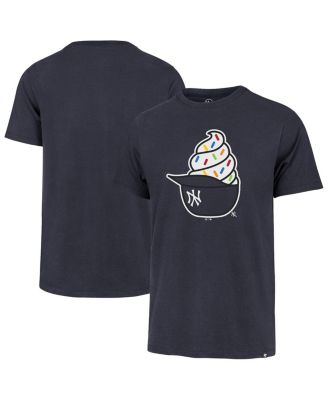 Men's Navy New York Yankees Ice Cream Helmet Franklin T-Shirt