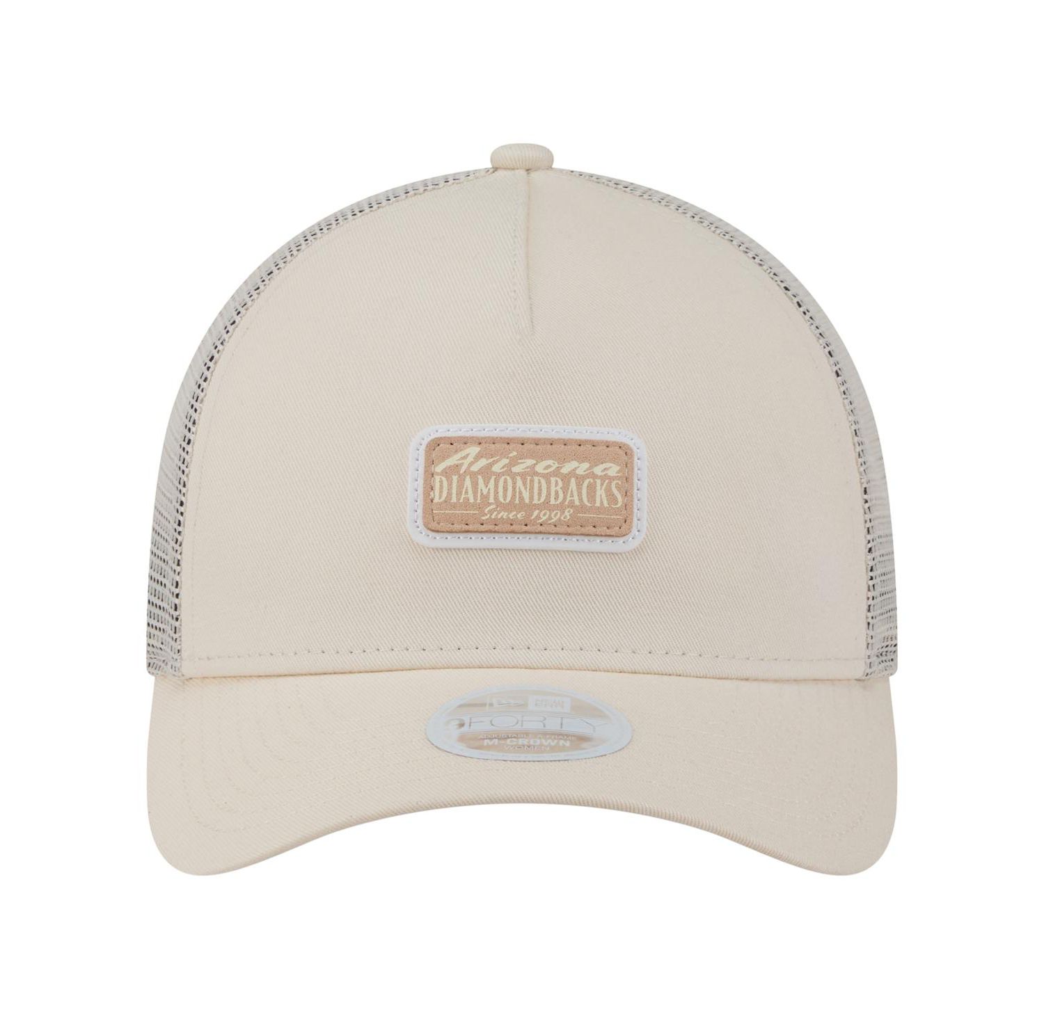 Women's Light Beige Arizona Diamondbacks Tonal Patch 9FORTY M-Crown A-Frame Trucker Adjustable Hat