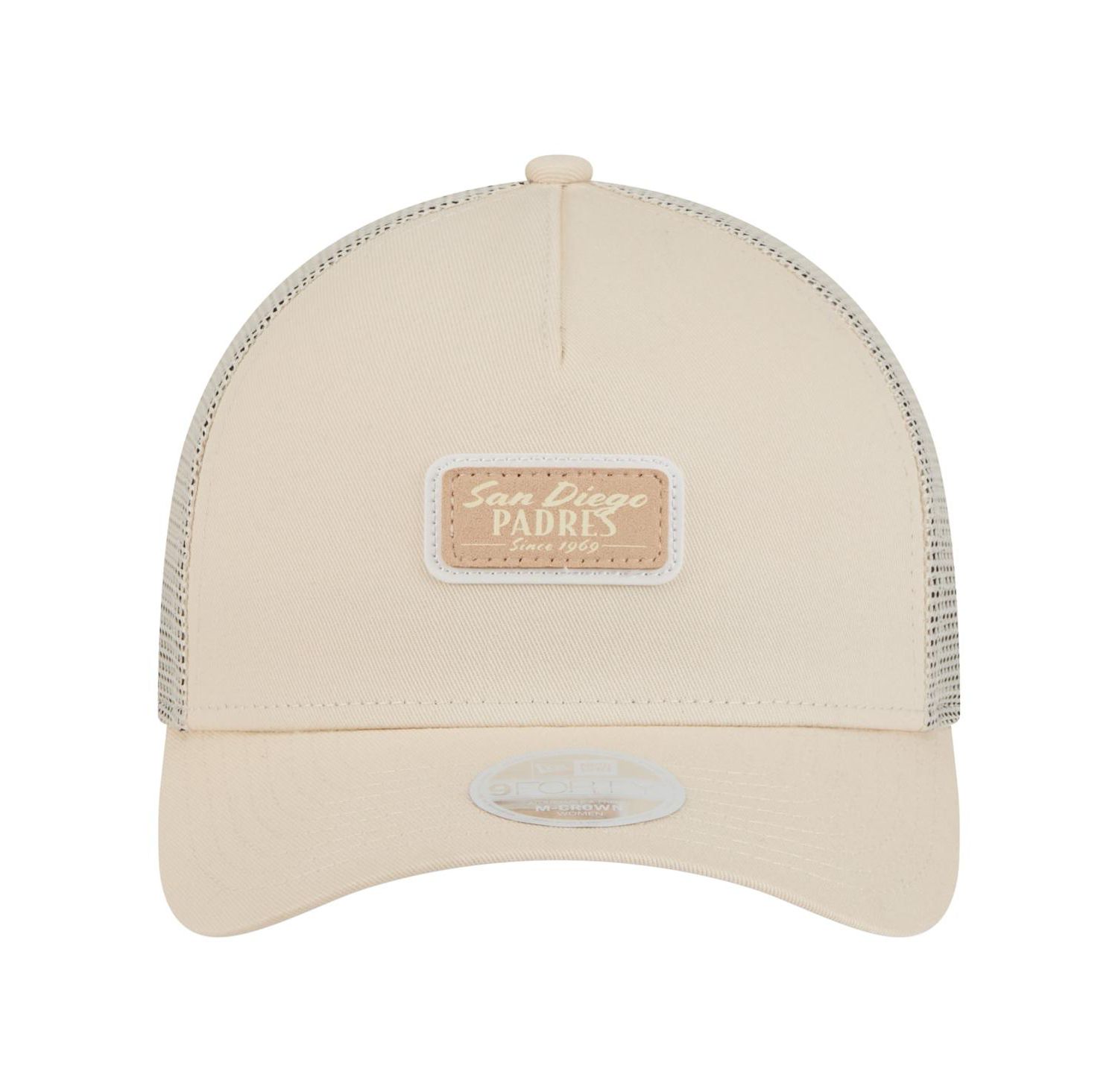 Women's Light Beige San Diego Padres Tonal Patch 9FORTY M-Crown A-Frame Trucker Adjustable Hat