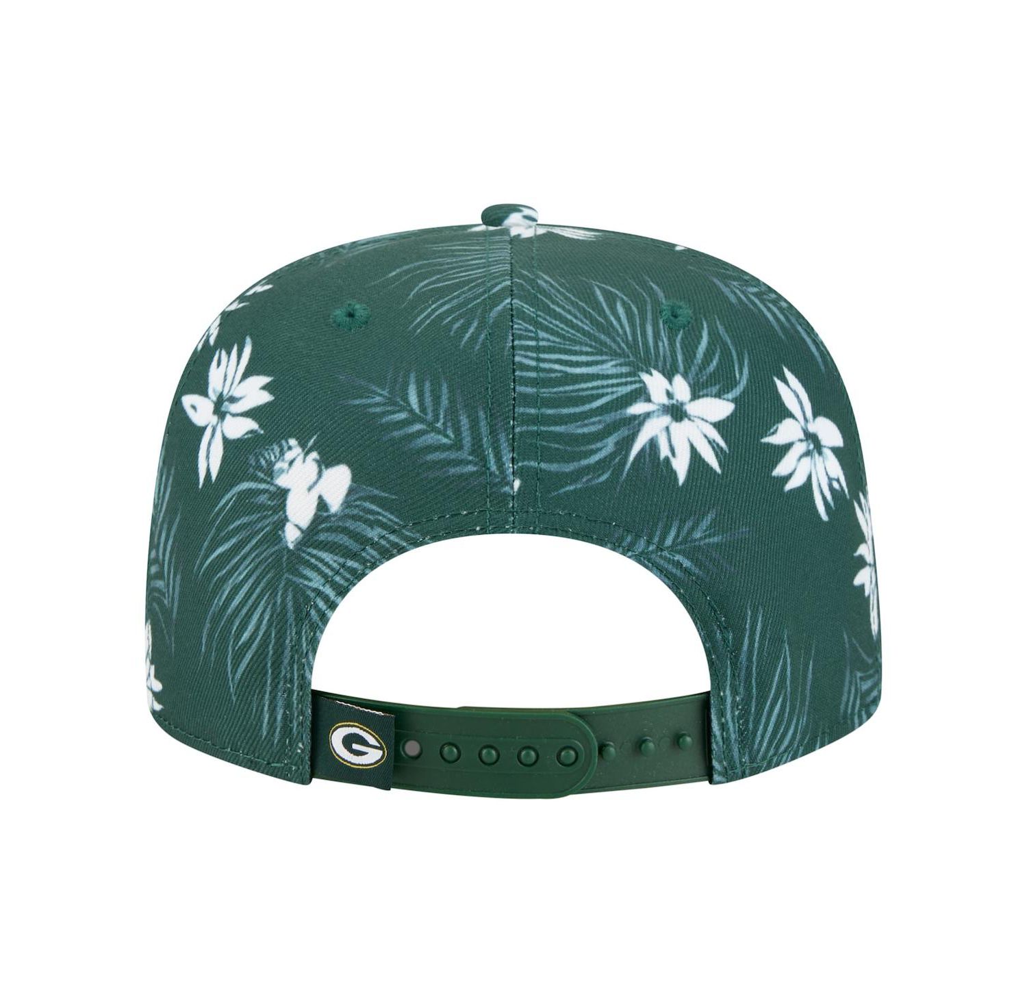 Men's Green Green Bay Packers Palm Print A-Frame 9FIFTY Snapback Hat