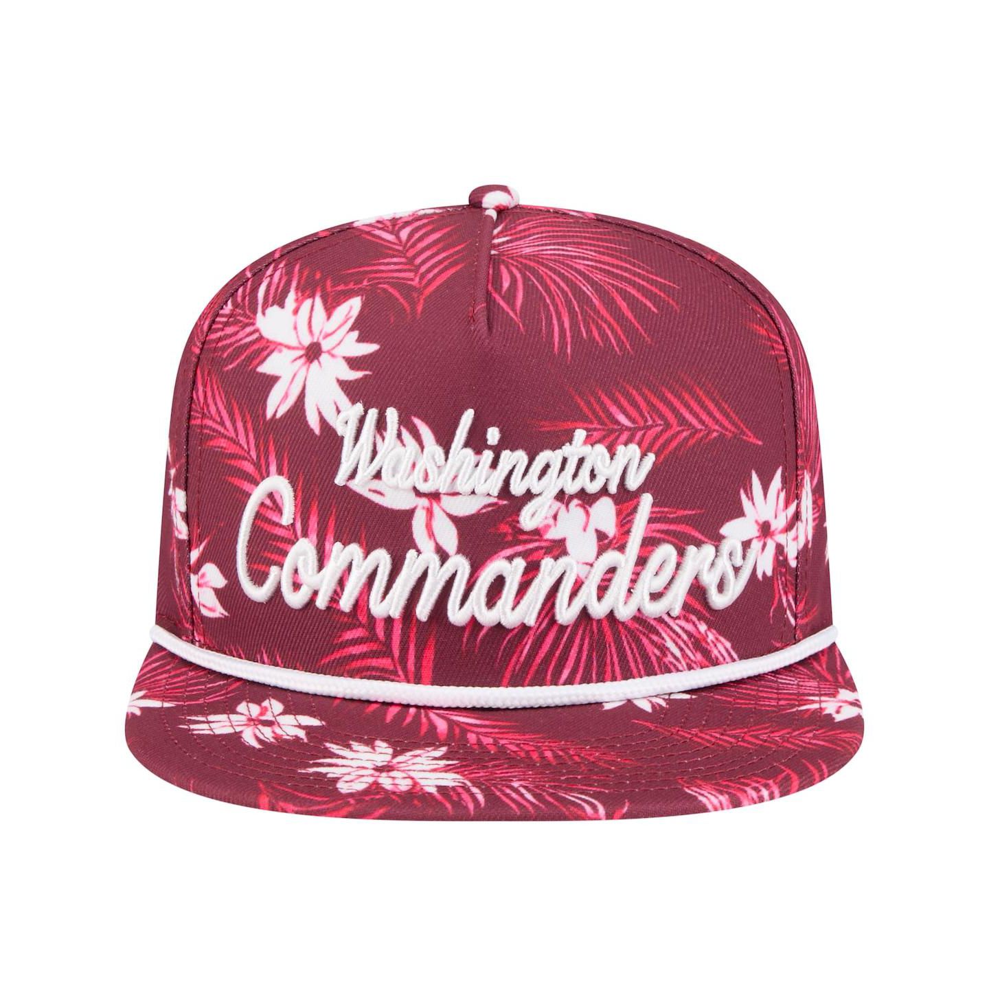 Мужская кепка New Era Burgundy Washington Commanders Palm Print A-Frame 9FIFTY Snapback Hat — фото 4