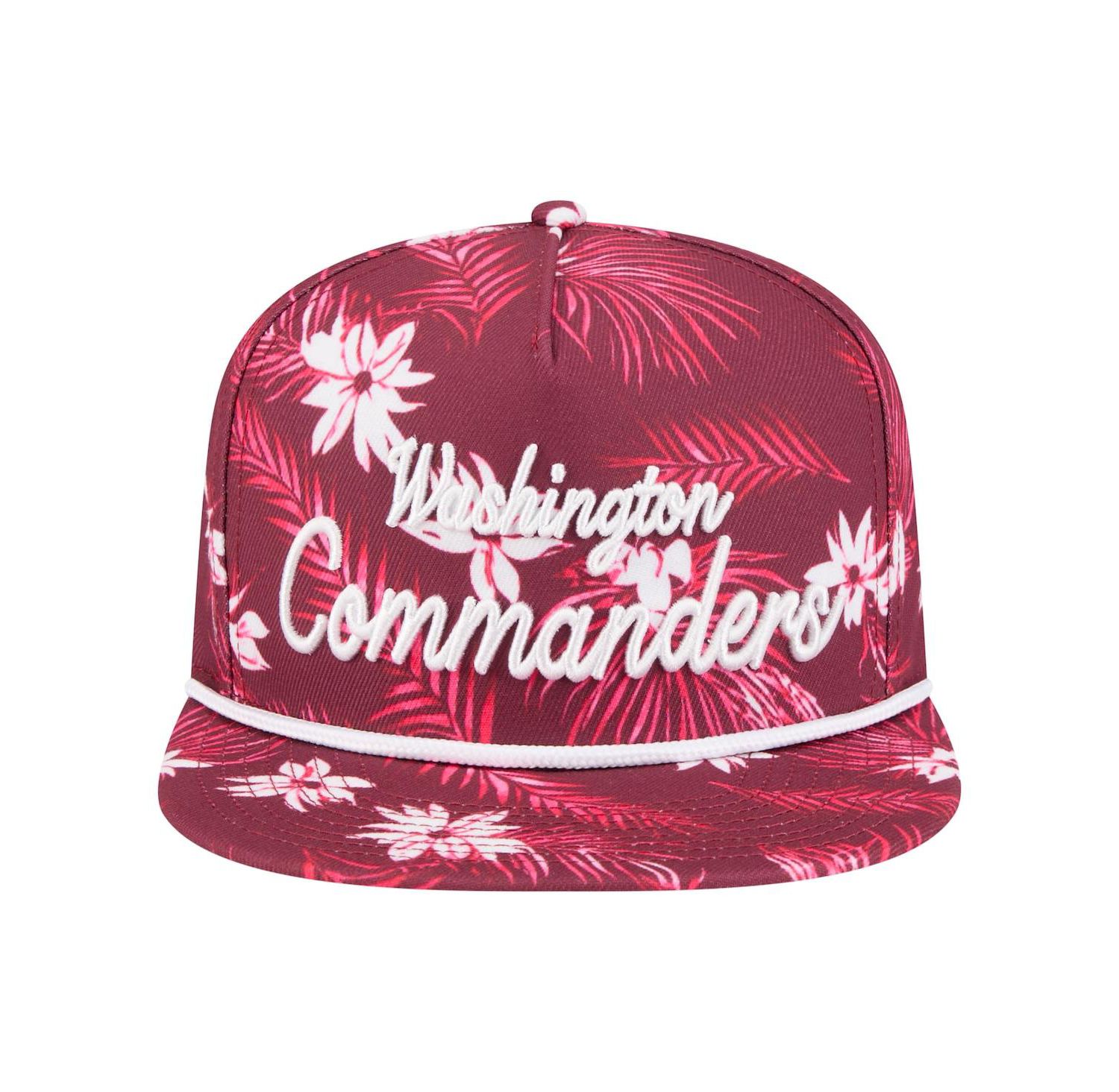 Men's Burgundy Washington Commanders Palm Print A-Frame 9FIFTY Snapback Hat