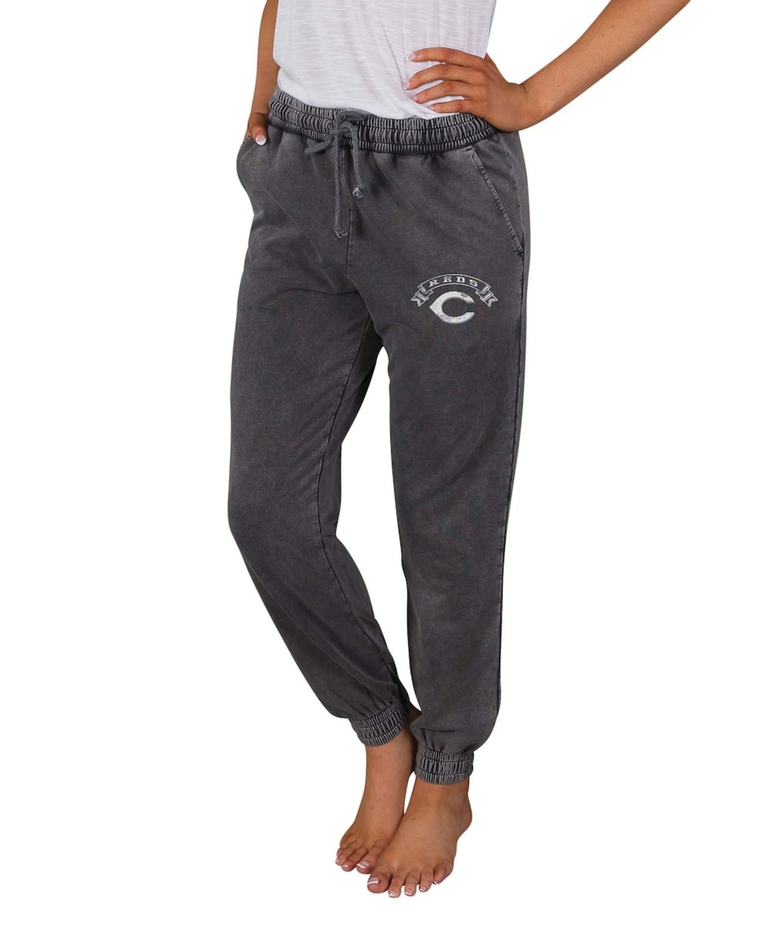 Women's Charcoal Cincinnati Reds Mist French Terry Jogger Pants
