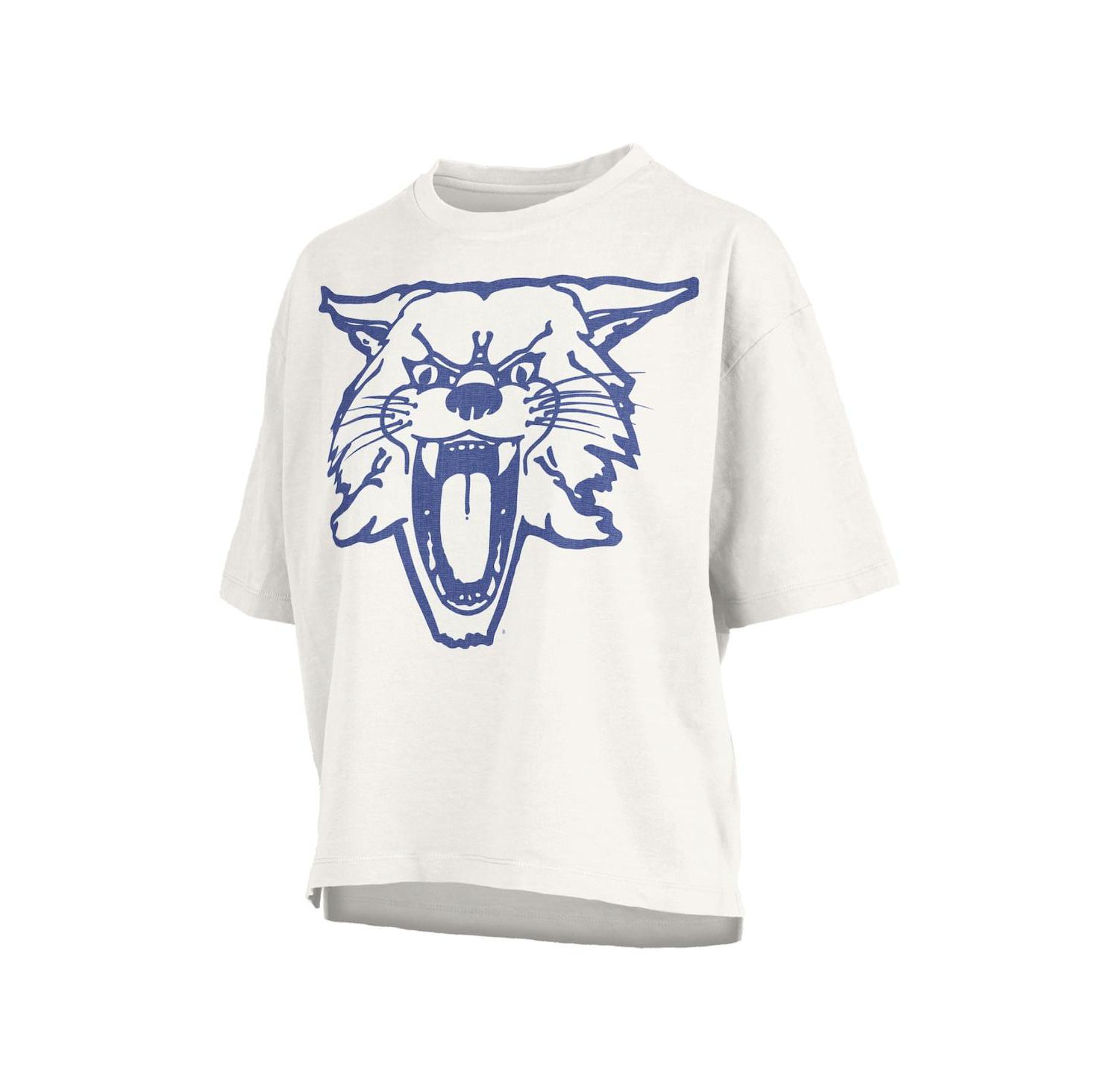 Women's White Kentucky Wildcats Big Canvas Puff Castillo Motley Slub T-Shirt