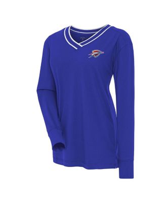 Women's Blue Oklahoma City Thunder Symbolic Long Sleeve V-Neck Top