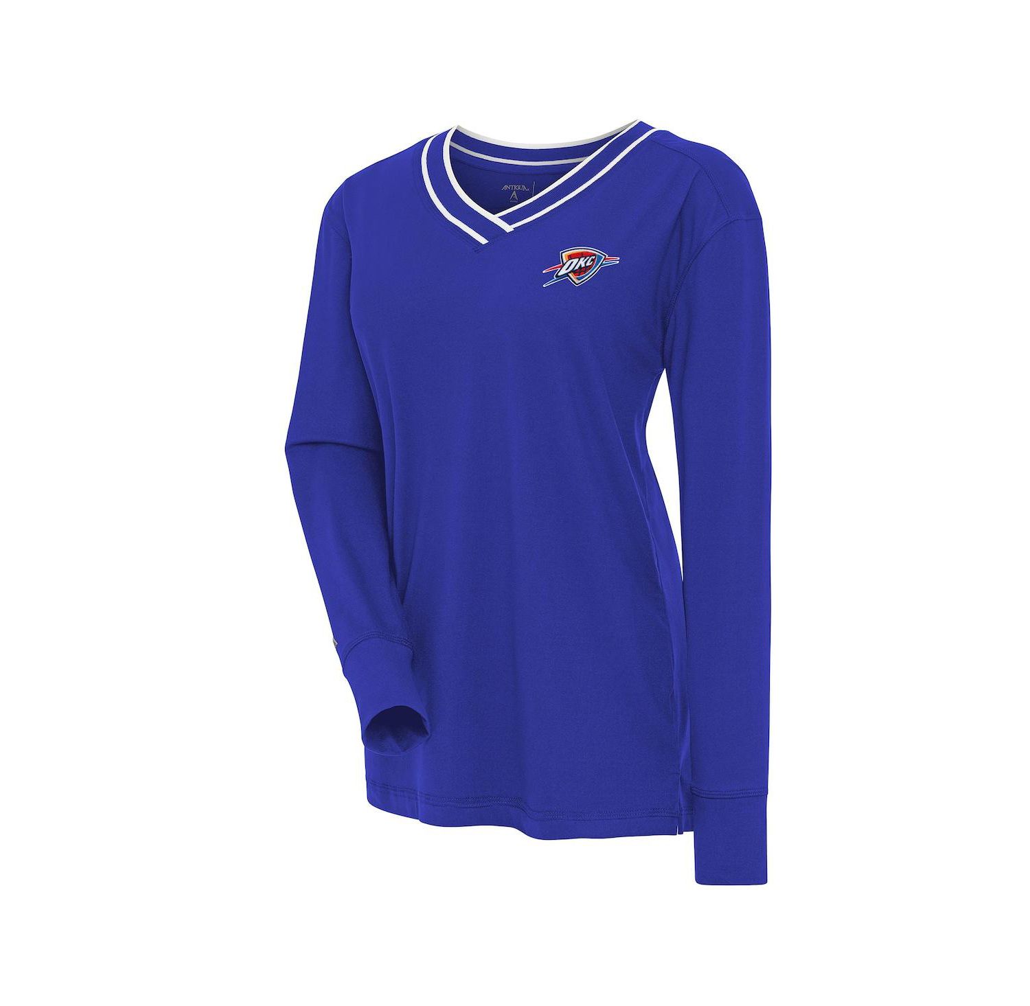 Women's Blue Oklahoma City Thunder Symbolic Long Sleeve V-Neck Top