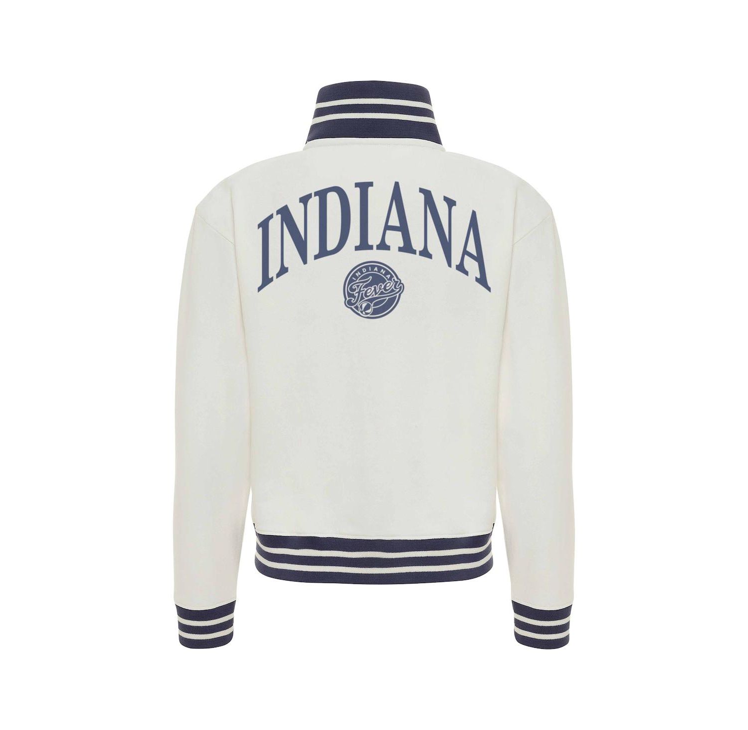 Women's Cream Indiana Fever Athletic Club Collection Sutton French Terry Full-Zip Jacket