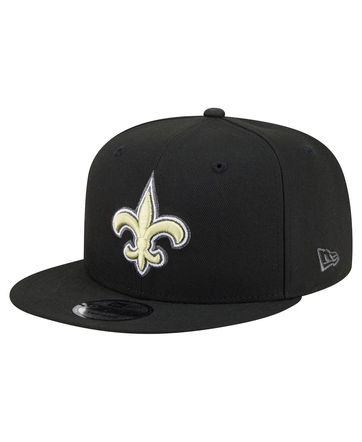 New Era Men's Black New Orleans Saints 9FIFTY Snapback Hat - Black