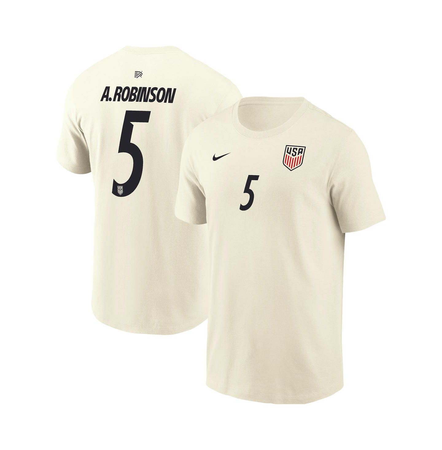 Мужская футболка Nike Antonee Robinson Cream Usmnt Home Name & Number — фото 1