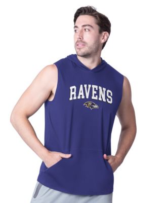 Men's Purple Baltimore Ravens Action Sleeveless Pullover Hoodie