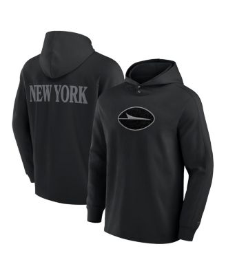 Men's Black New York Jets Elements Blaze Tri-Blend Long Sleeve Hoodie T-Shirt