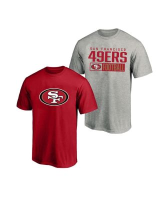 Men's 2-Pack Heather Gray/Scarlet San Francisco 49ers Big & Tall T-Shirt