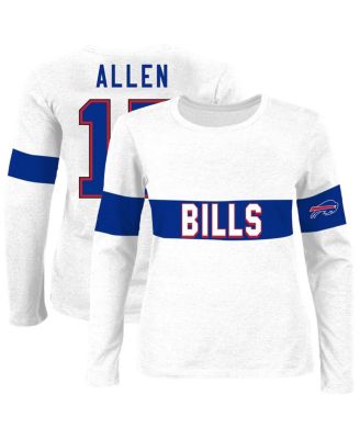 Women's Josh Allen Ash Buffalo Bills Plus Size Name & Number T-Shirt