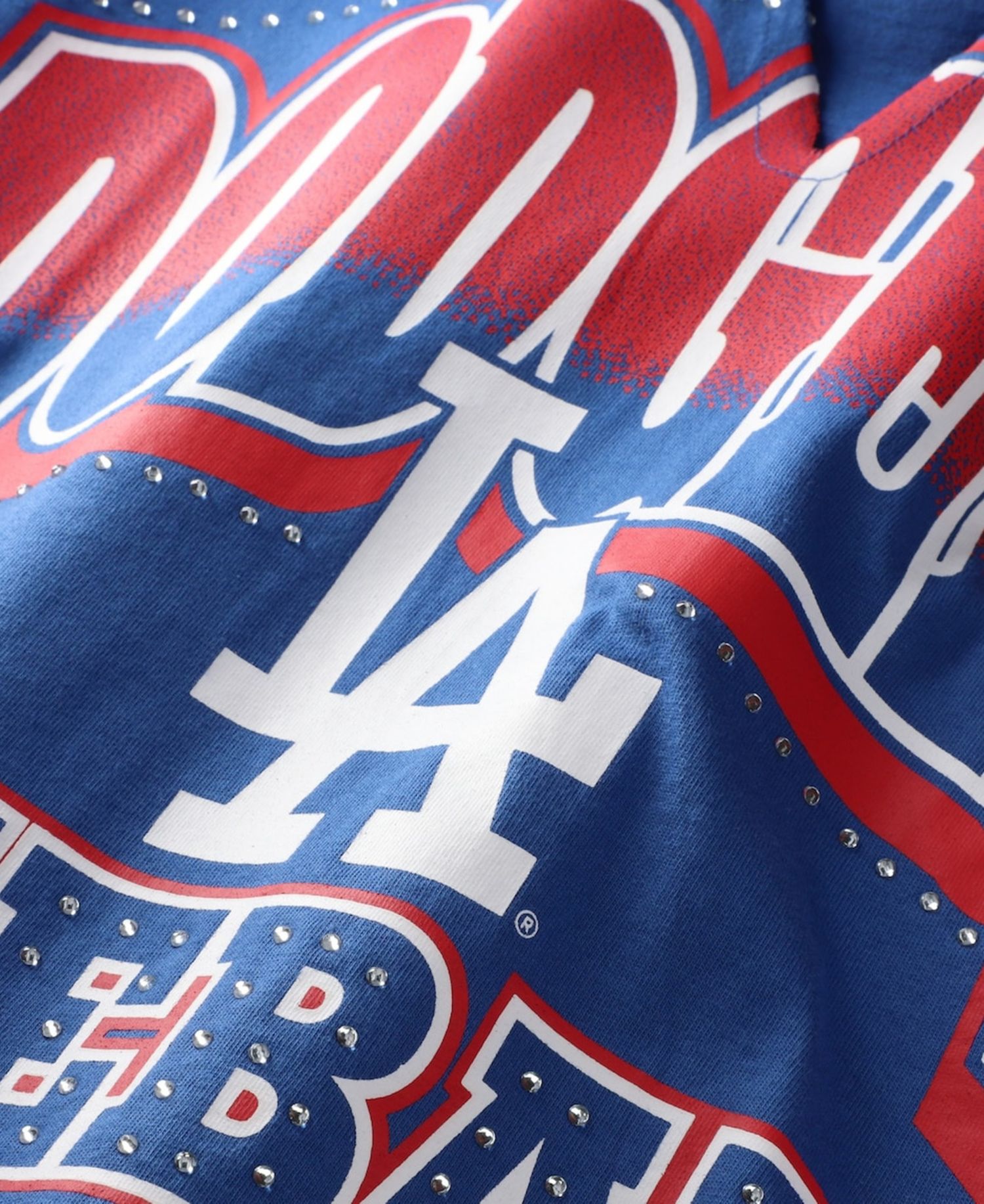 Women's Royal Los Angeles Dodgers Plus Size Win Big Oversized Notch-Neck T-Shirt