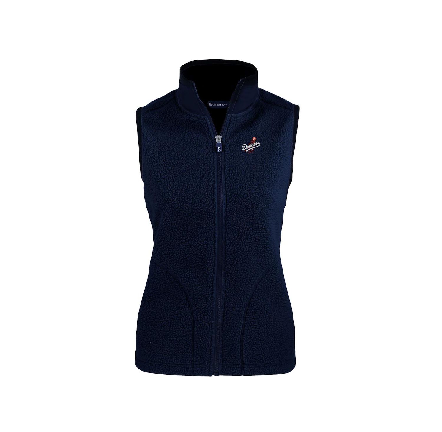 Women's Navy Los Angeles Dodgers Cascade Eco Sherpa Fleece Vest