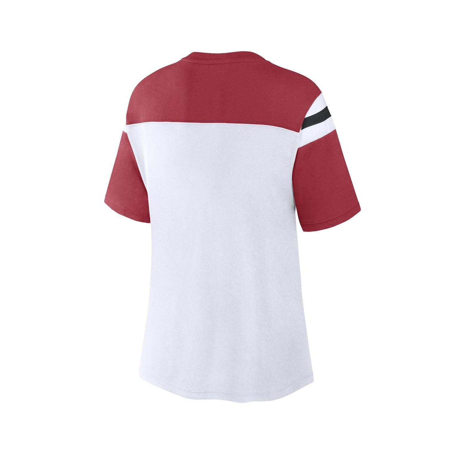 Women's White/Cardinal Arizona Cardinals Cheer Chant Fashion Crop Top