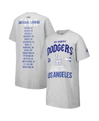 Women's Heather Gray Los Angeles Dodgers Oversized City Tour T-Shirt Dress