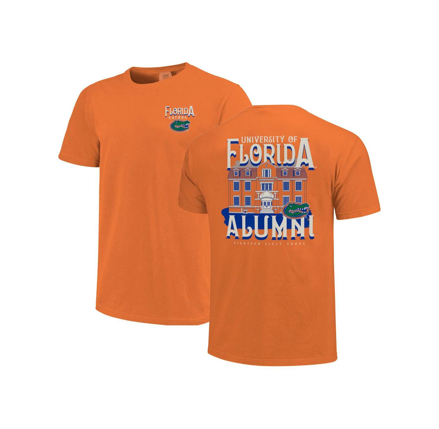 Men's and Women's Orange Florida Gators Comfort Colors Campus Alumni T-Shirt