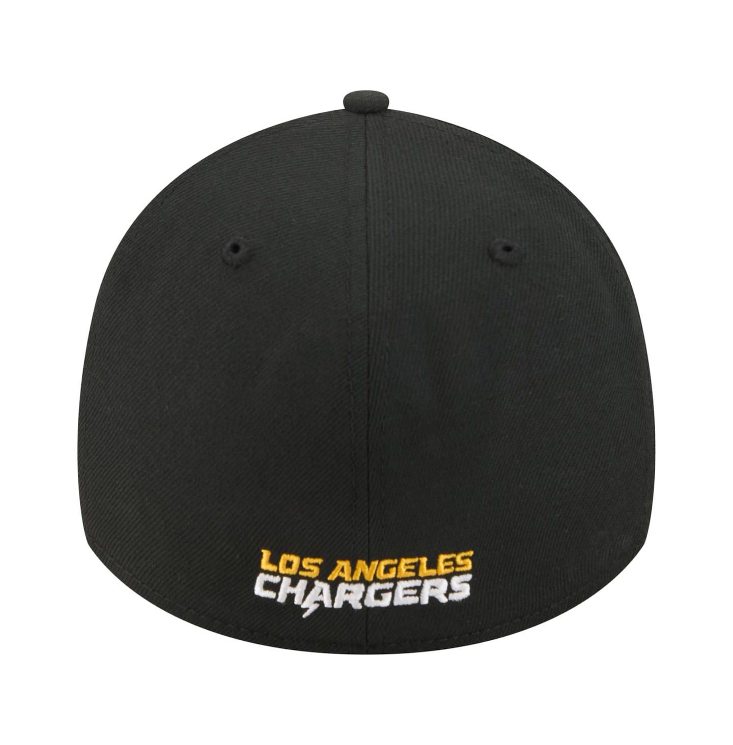 Мужская кепка New Era Black Los Angeles Chargers Core Team 39THIRTY Flex Hat — фото 2