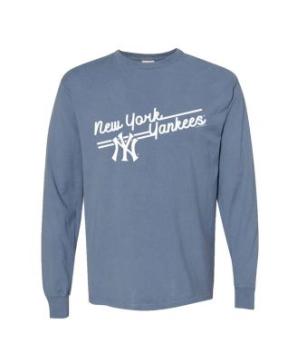 Women's Navy New York Yankees Pigment Dye Long Sleeve T-Shirt