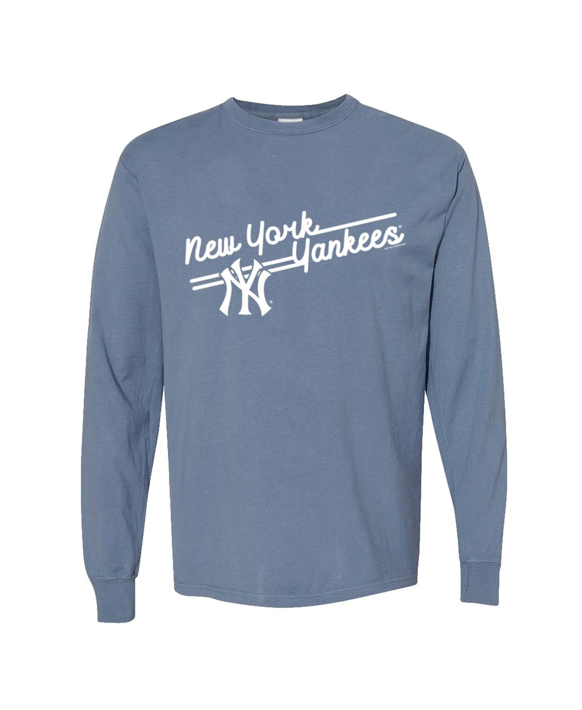 Soft As A Grape Women's Navy New York Yankees Pigment Dye Long Sleeve T-Shirt - Navy