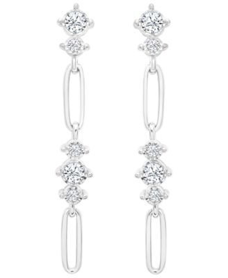 Diamond Earrings (1/2 ct. t.w.) in Sterling Silver