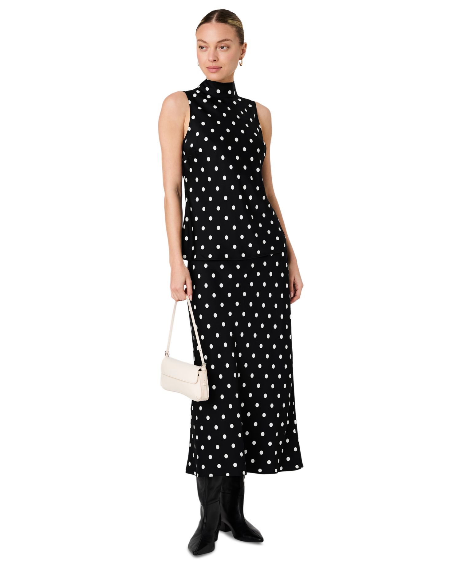 Women's Ennis Polka Dot Sleeveless Blouse