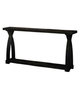 Narrow Solid Wood Sofa Console Table with 2-Tier Storage for Entryway
