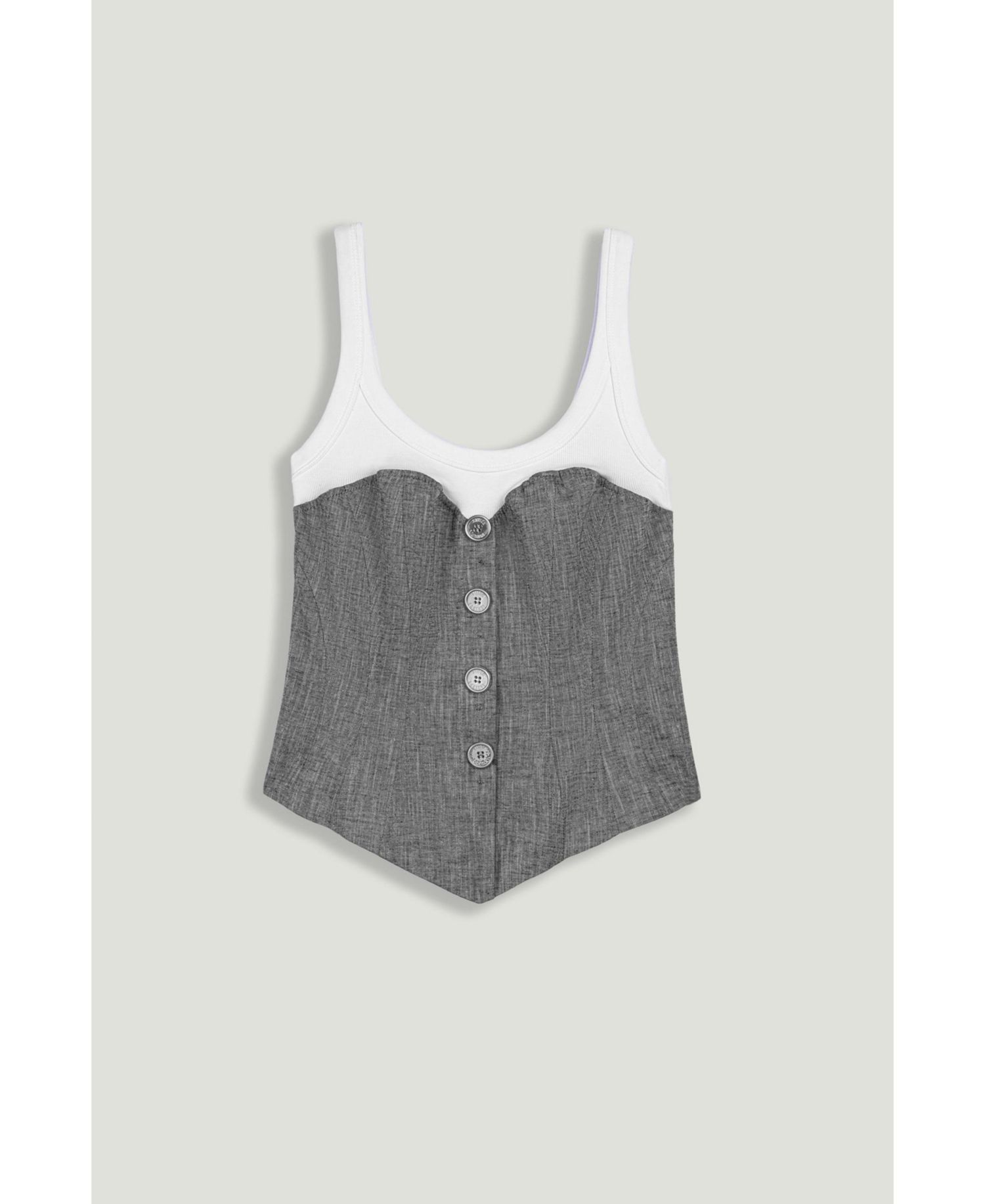 Women's Button-Front Tailored Blouse