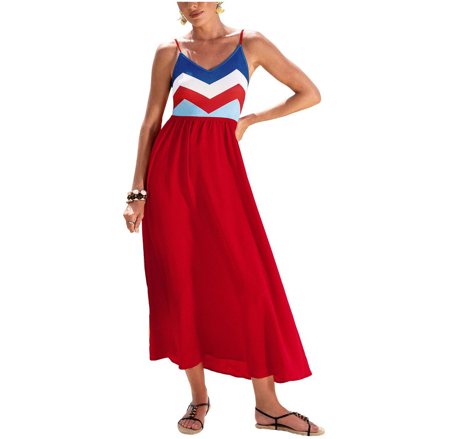 Women's Good Taste Chevron Maxi Beach Dress
