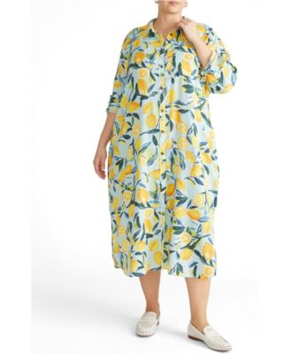 Plus Size Odeon Linen Shirtdress