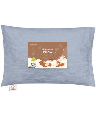 1-Pack Lyra Muslin Toddler Pillow with Pillowcase 13x18, Organic Cotton Muslin Kids Pillow for Boys, Girls, Sleeping, Travel