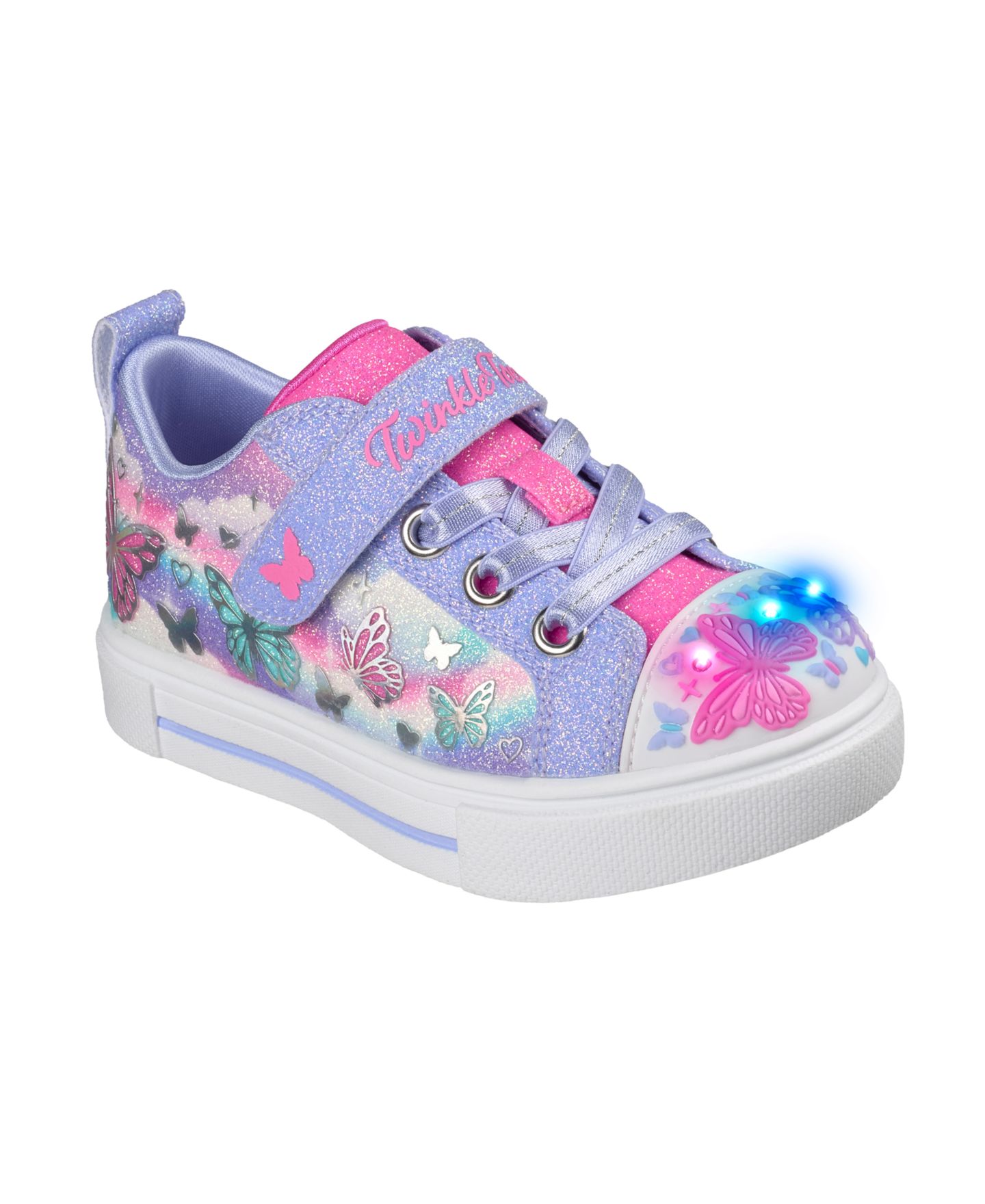 Детские кроссовки Skechers Twinkle Toes Twinkle Sparks Butterfly Sky со светом, цвет: Лавандовый / Разноцветный — фото 6
