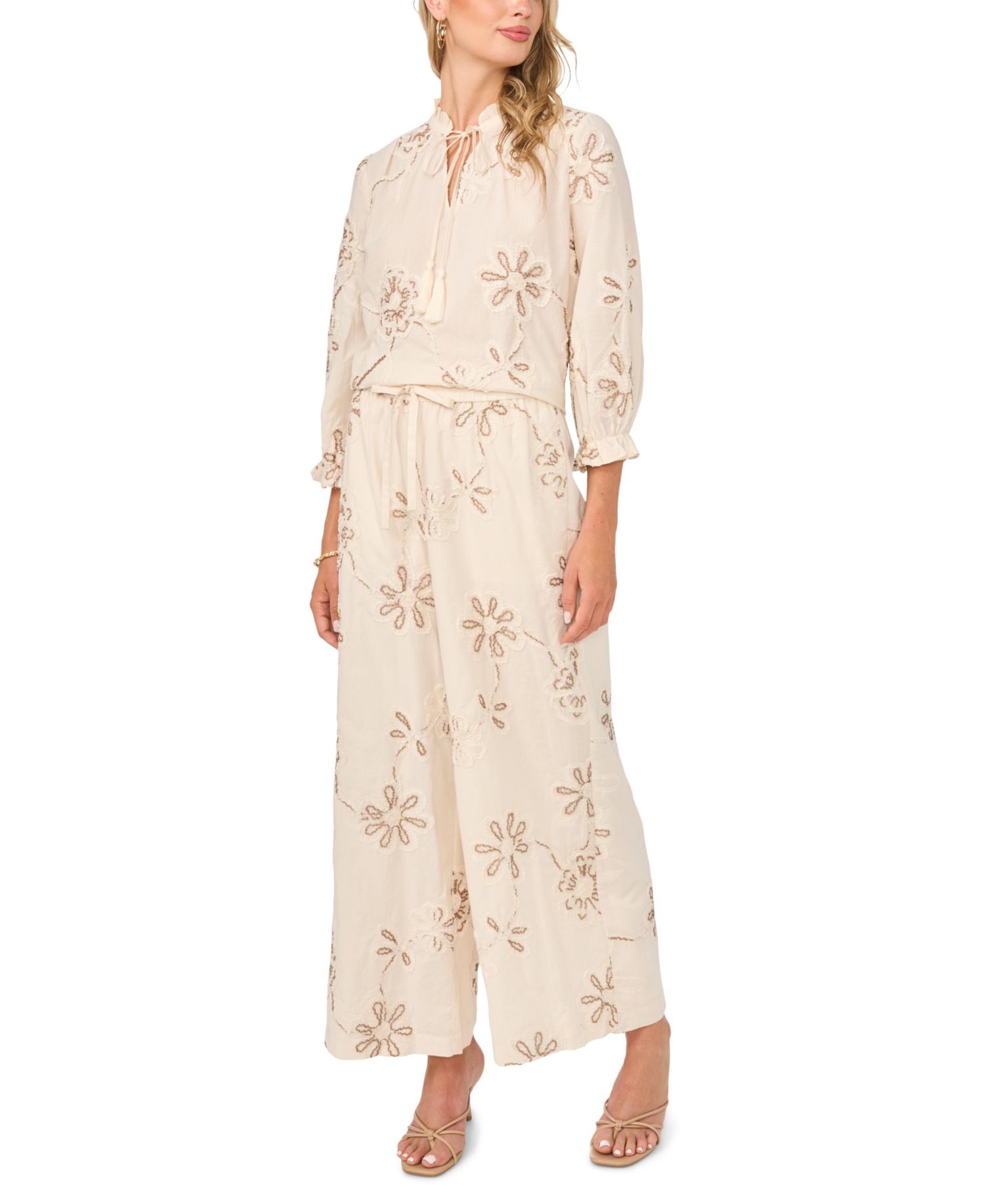 Women's Angled-Hem Elastic-Waist Pants