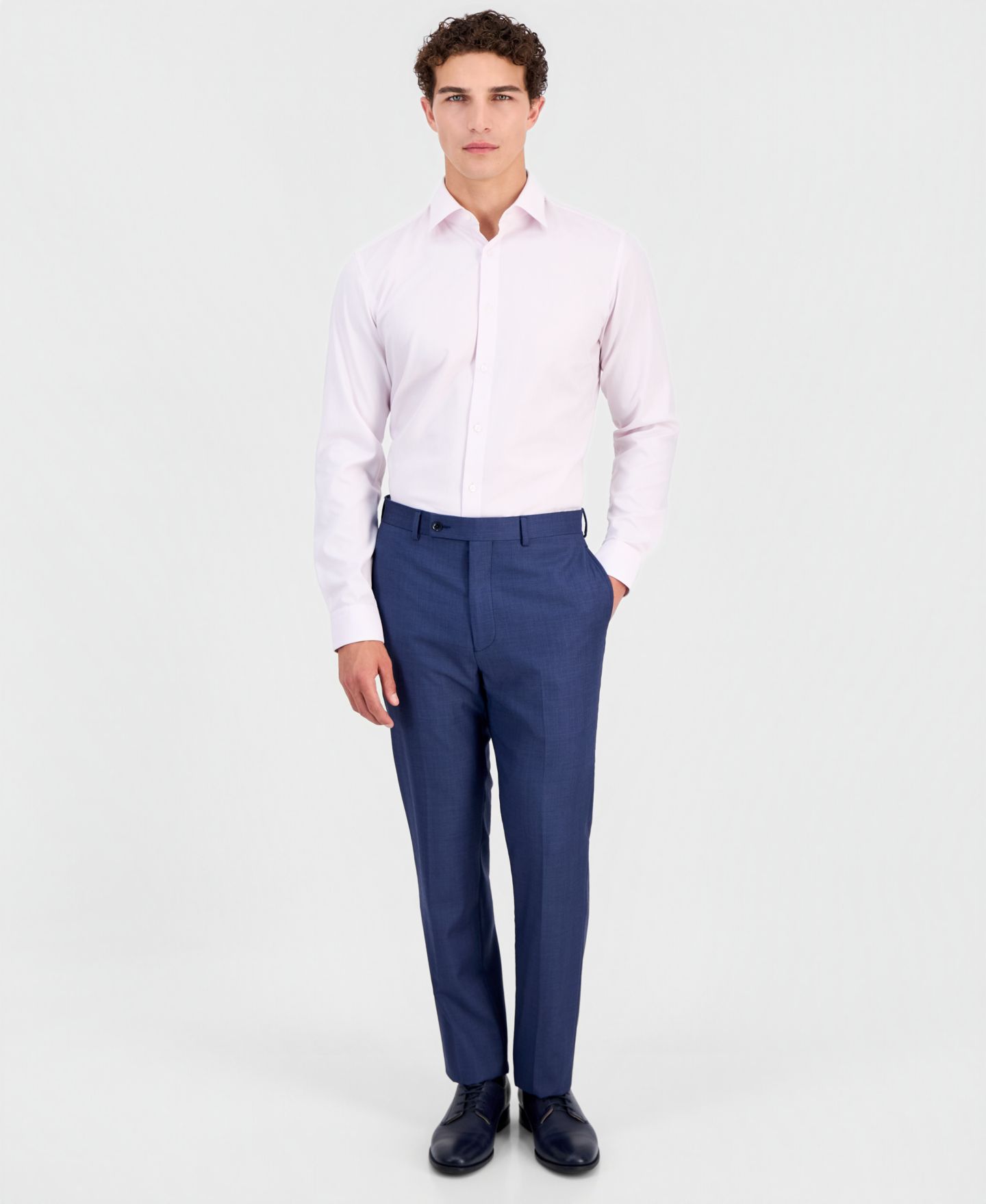 Мужская рубашка Hugo Boss HUGO by Valerio Modern-Fit Dress Shirt, цвет: Светлый пастельный розовый — фото 3