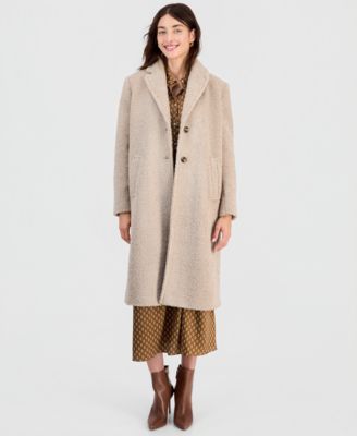 Women's Teddy Faux Shearling Knee-Length Coat