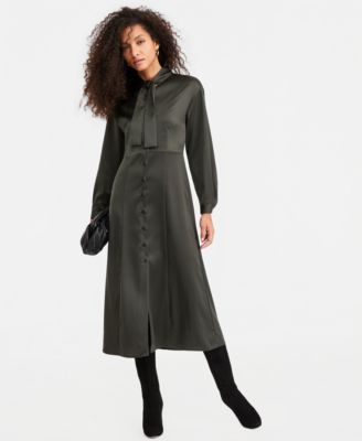Women's Emmgrado A-Line Long-Sleeve Midi Dress