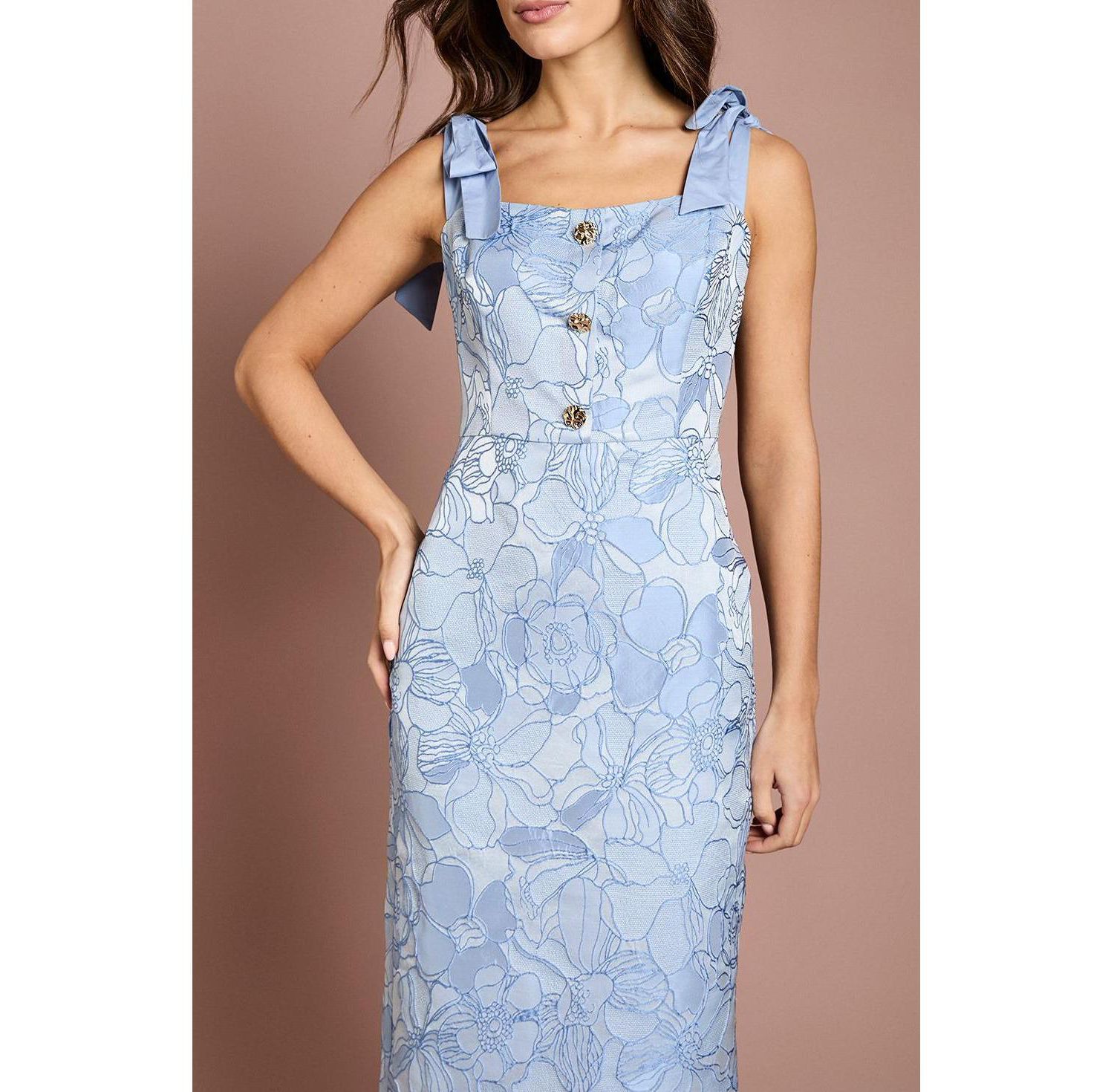 Women's Button Detail Pencil Dress