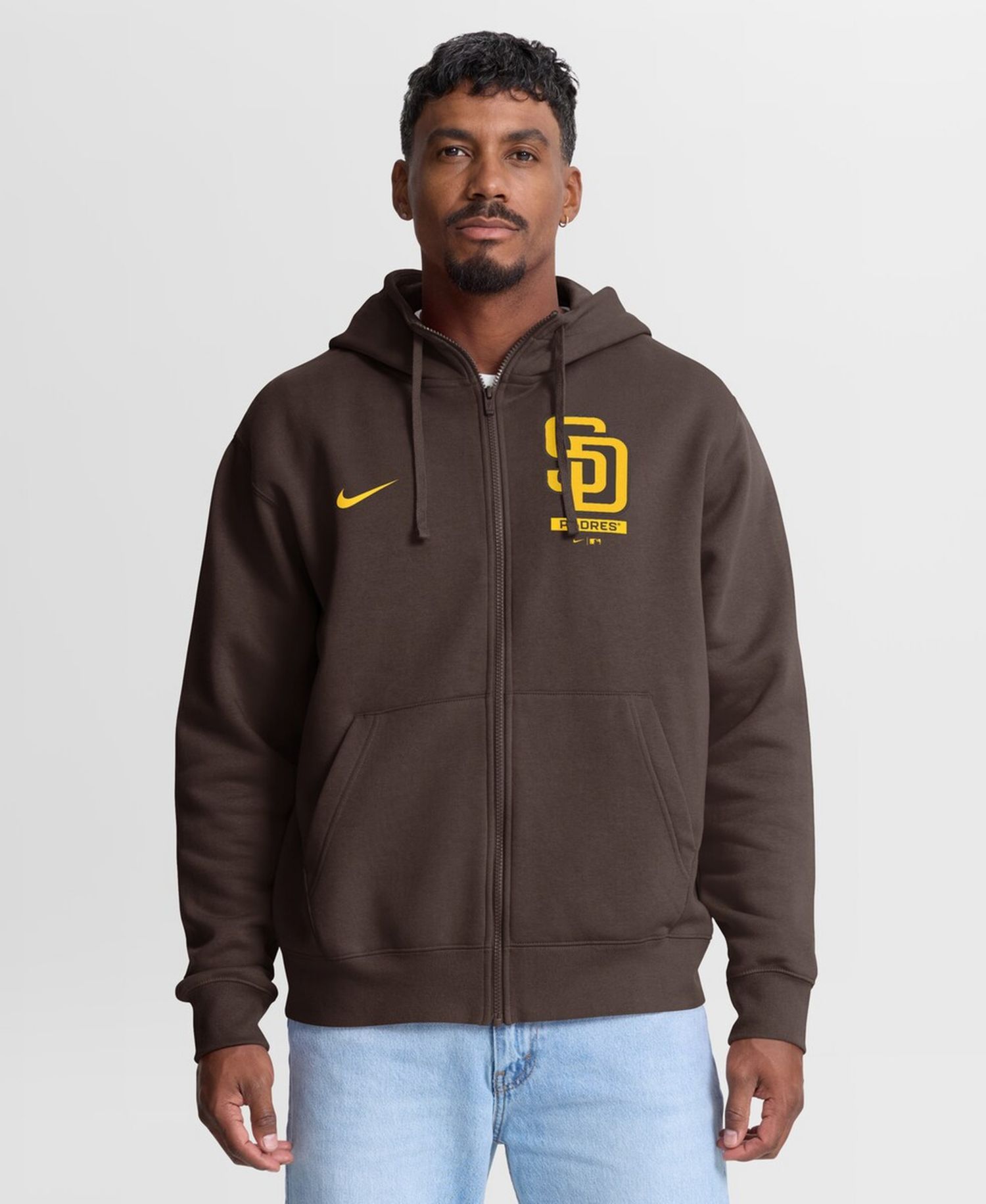 Men's Brown San Diego Padres Primetime Lockup Full-Zip Hoodie