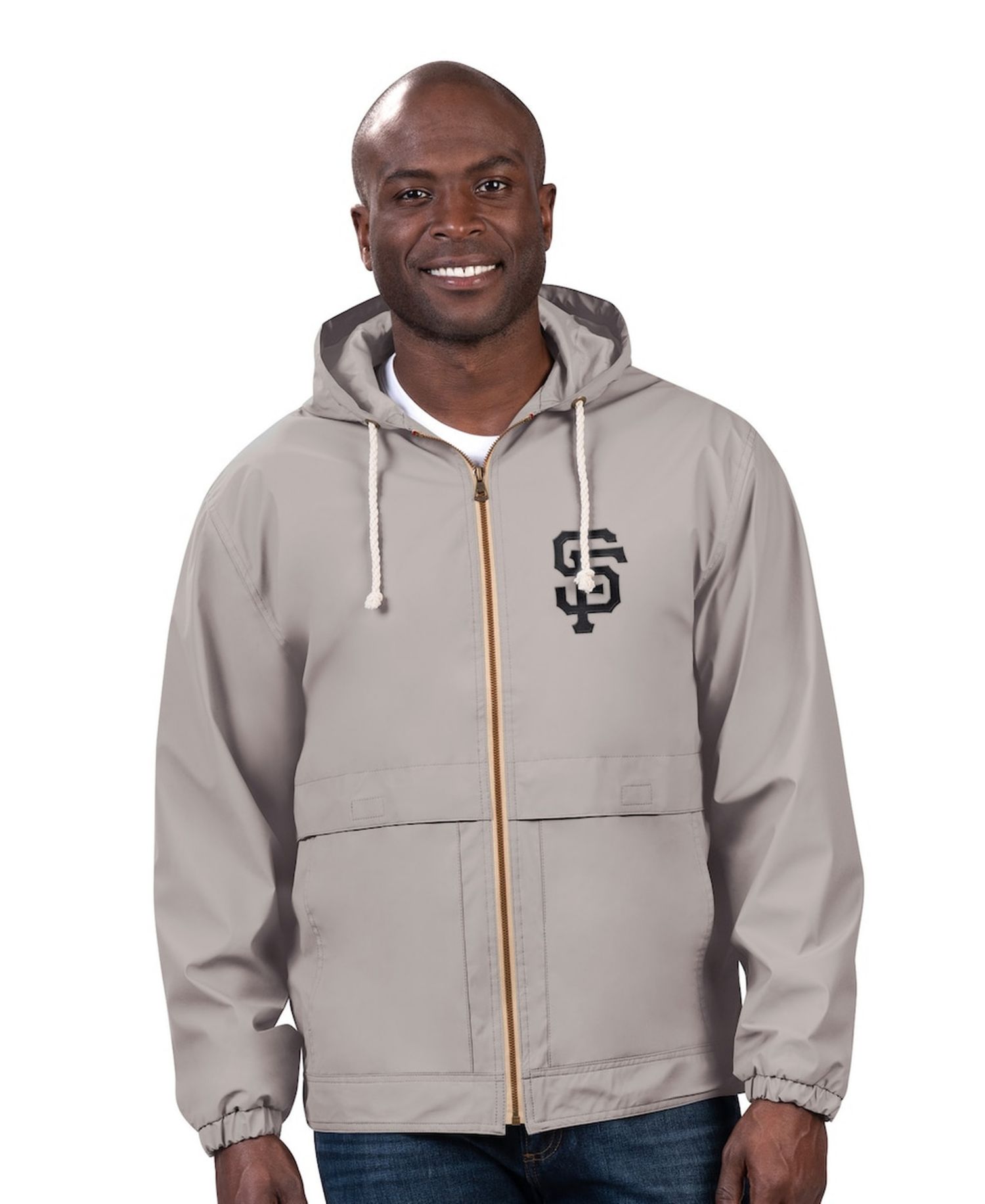 Men's Gray San Francisco Giants Full-Zip Rain Jacket