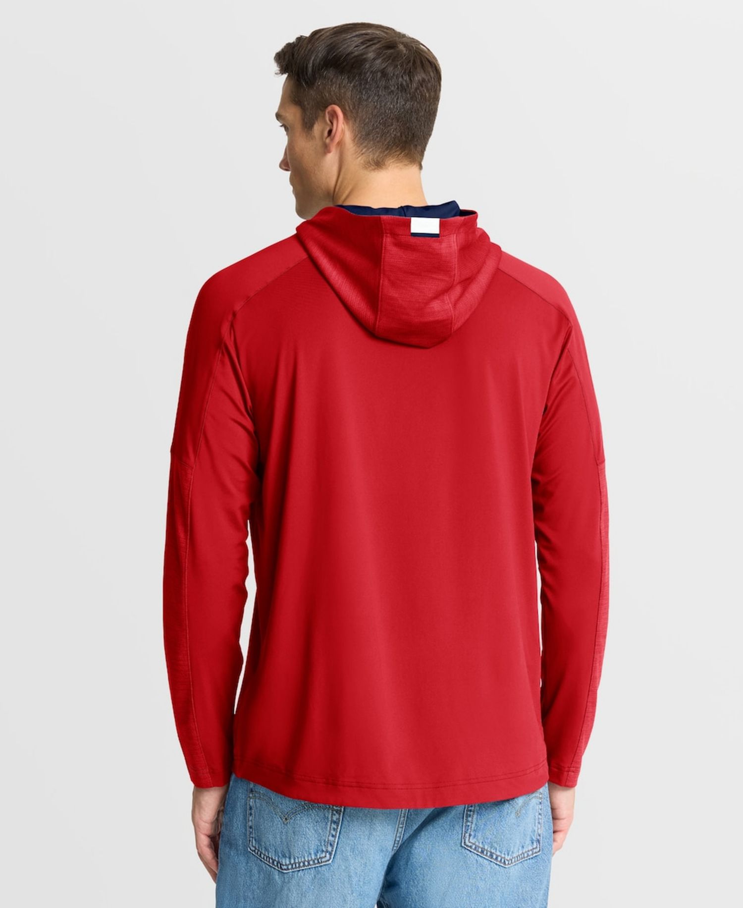 Men's Red Washington Capitals Penalty Shot Long Sleeve Hoodie T-Shirt
