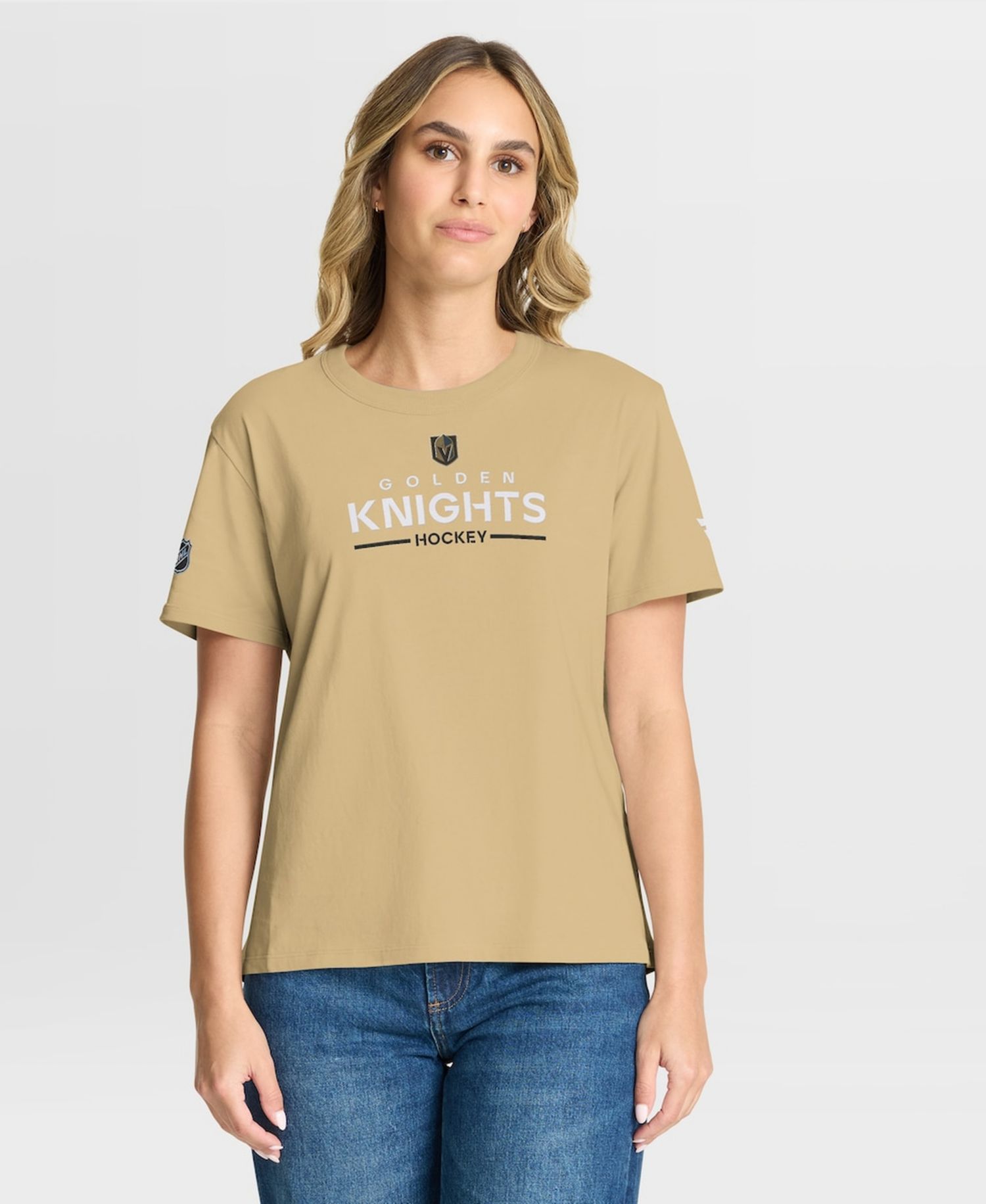 Women's Gold Vegas Golden Knights Authentic Pro Primary T-Shirt