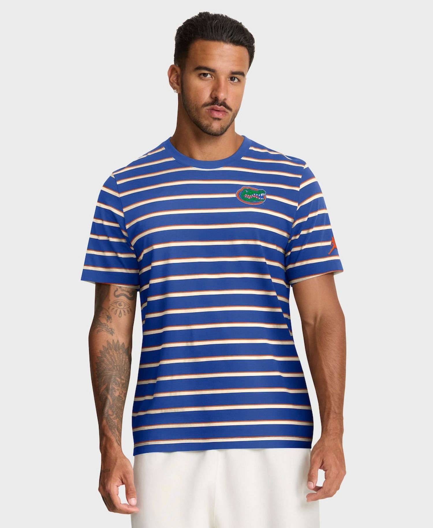 Men's Royal Florida Gators Athletic Prep Legacy Summit Stripe T-Shirt