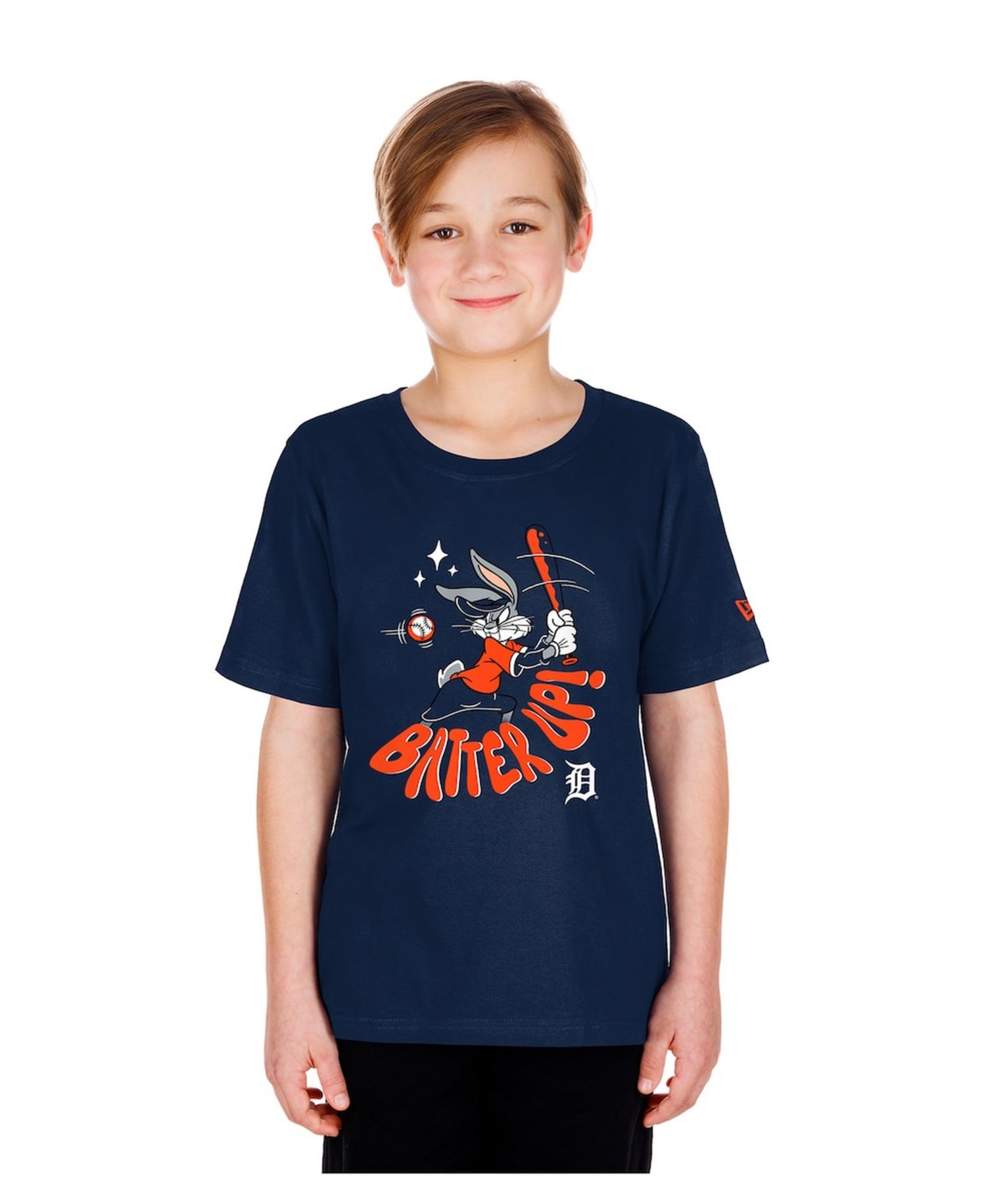 Big Boys and Girls Navy Detroit Tigers Looney Tunes T-Shirt