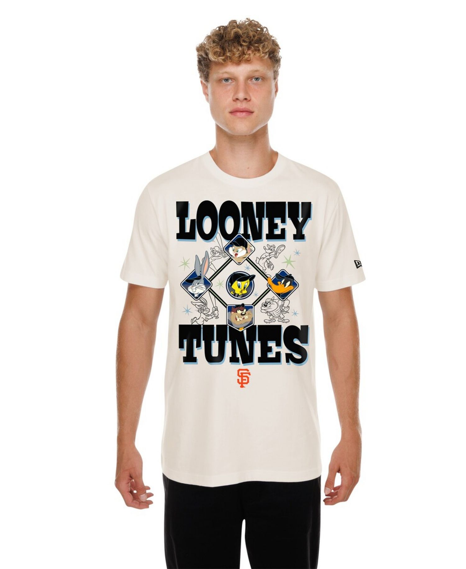 Men's and Women's Cream San Francisco Giants Looney Tunes T-Shirt
