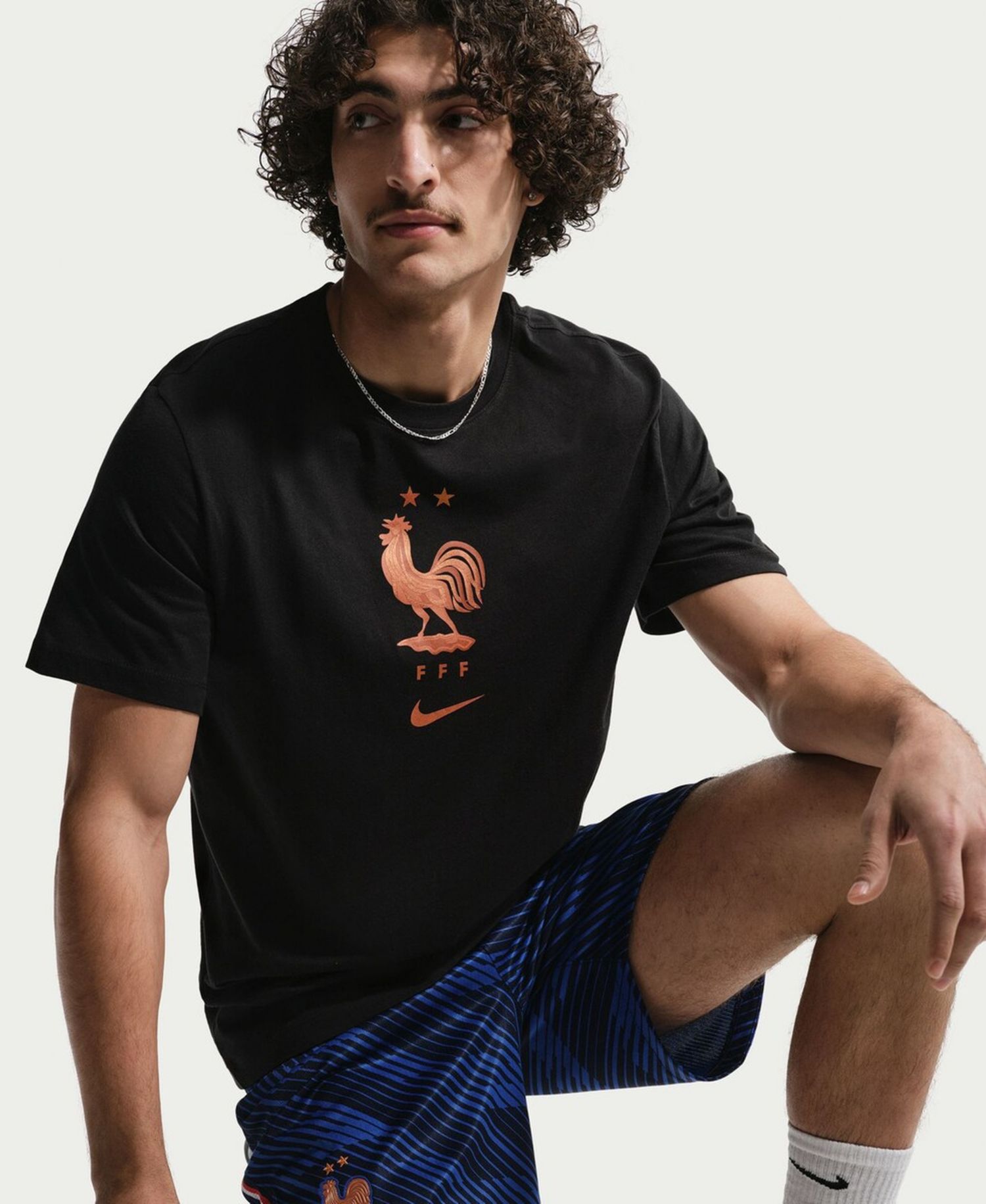 Men's Black France National Team Crest T-Shirt